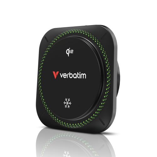 Verbatim 31860 Charge 'n' Drive Qi2 Magnetinis belaidis automobilinis įkroviklis, RGB, Juoda