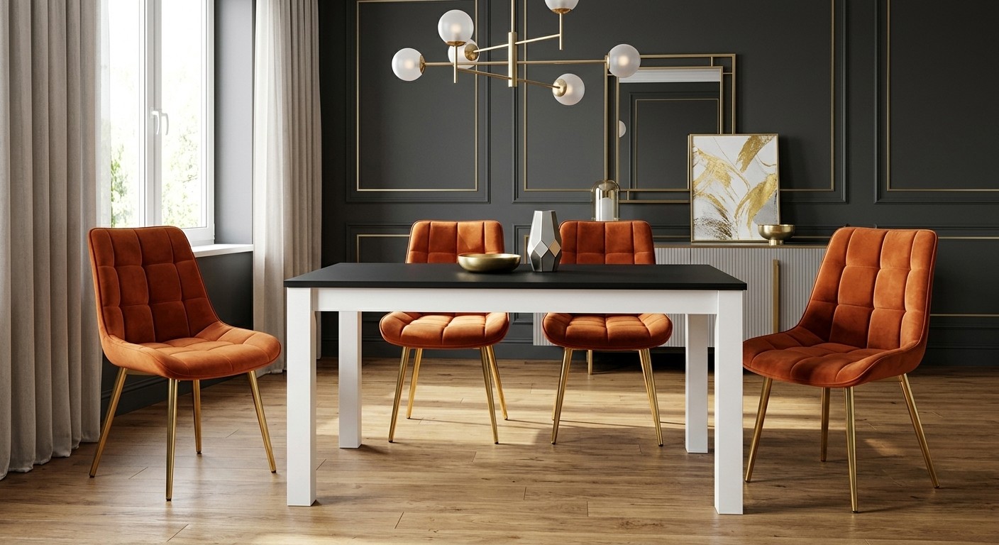 Kėdė „bera“ – Vario Spalvos Aksomas / Auksinės Kojos X 3