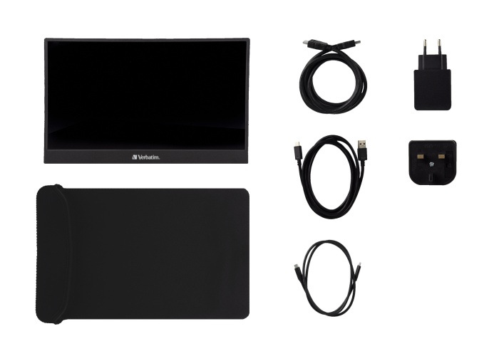 Verbatim 49590 Nešiojamas monitorius LIGHT 14'' IPS FHD 1920x1080 6ms 250cd/m2 60Hz, Juoda