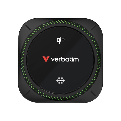 Verbatim 31860 Charge 'n' Drive Qi2 Magnetinis belaidis automobilinis įkroviklis, RGB, Juoda