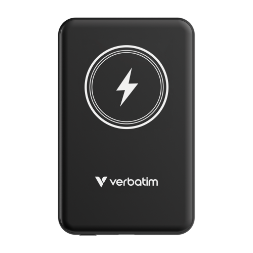 Verbatim 32240 Charge 'n' Go Magnetic Wireless Išorinė baterija (Power Bank) 5000mAh, Juoda