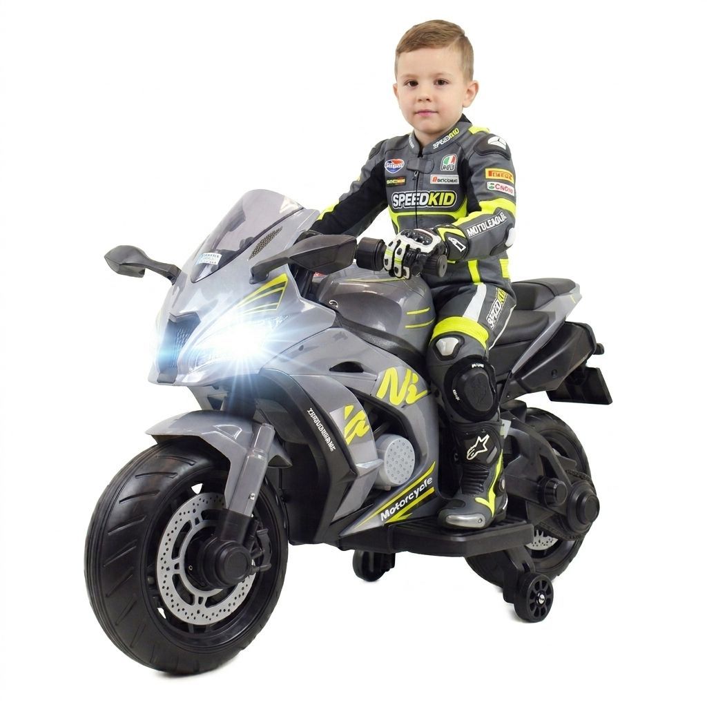 Didysis Lenktyninis Motociklas Turi Akumuliatorių, Minkštus Ratus, Minkštą Sėdynę / Ozb909