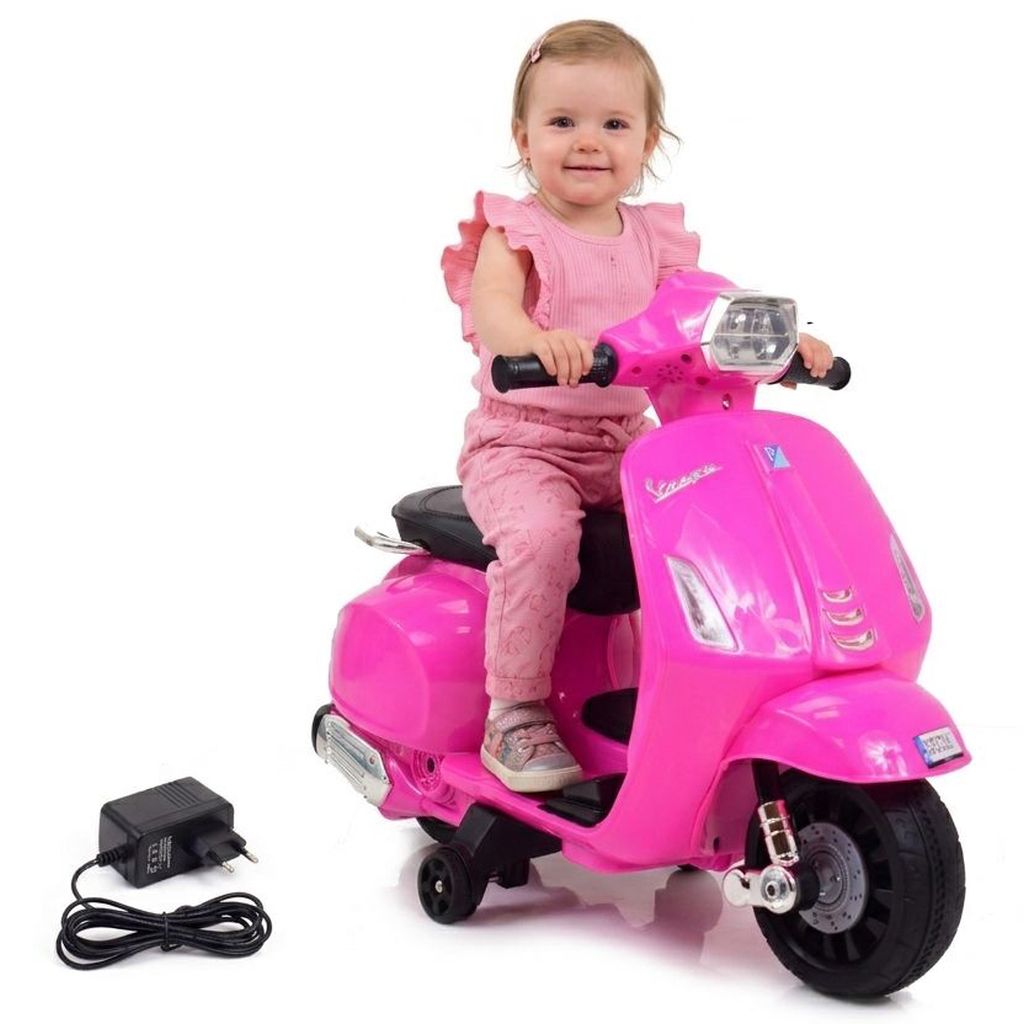 Pirmasis „vespa“ Akumuliatorinis Motoroleris Vaikams, Licencijuotas