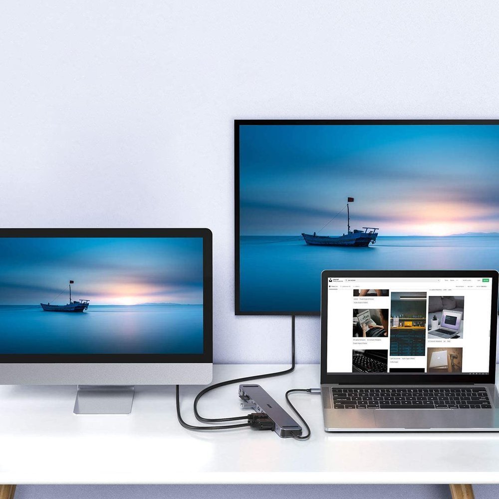 Usb Type-c 11-in-1 Doko Stotis Su Maitinimo Adapteriu, 100 W Pd, Pilka