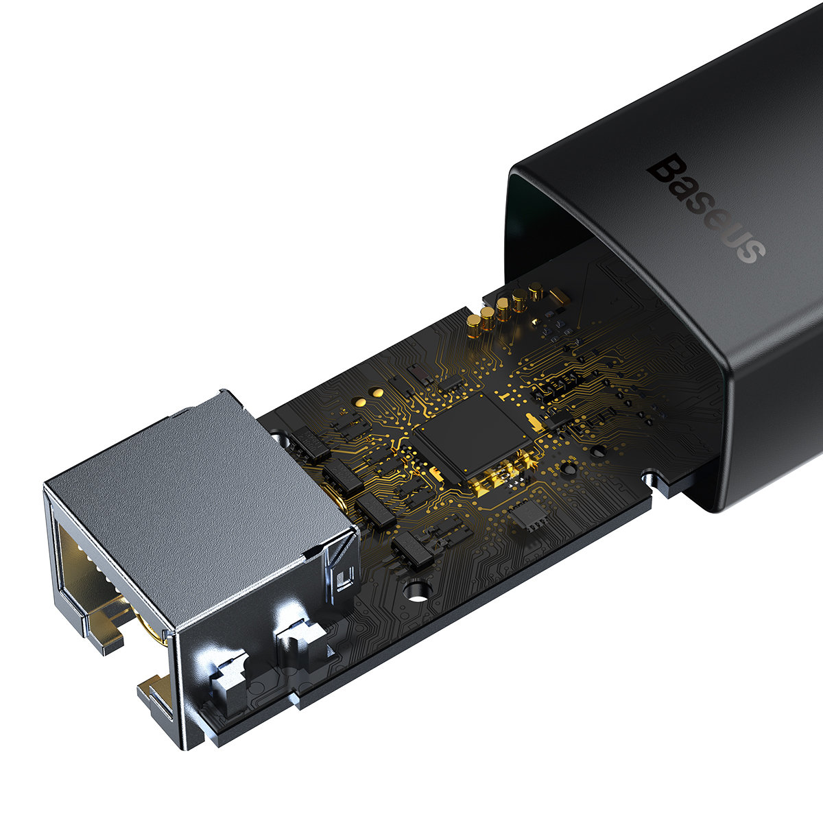 Išorinė Usb-c Rj-45 Tinklo Plokštė, 1 Gbps, 1000 Mbps, Juoda