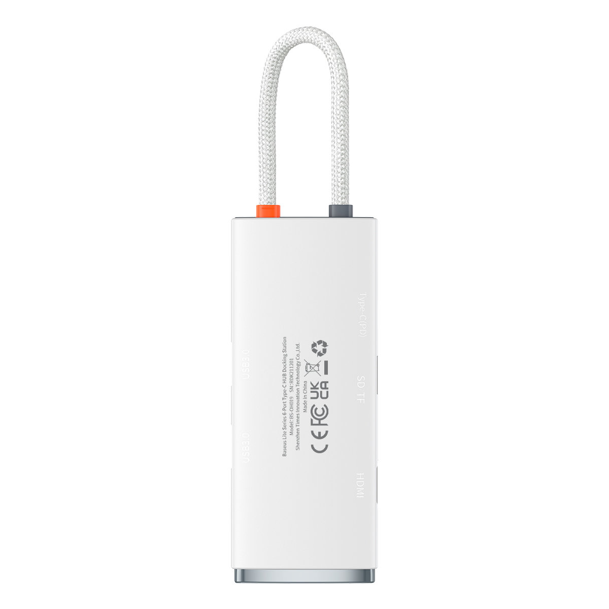 Daugiafunkcinis „hub Lite Series“ Usb-c 2x Usb Pd Hdmi Sd/tf, Baltas