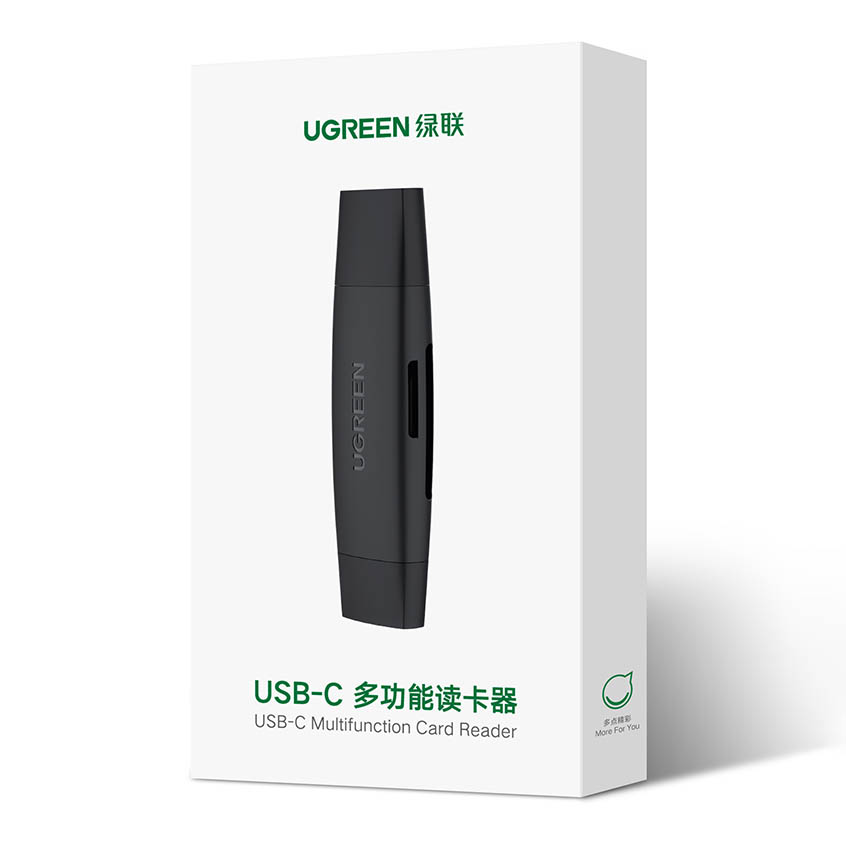 Adapteris Su 2 Jungtimis: Usb-a Ir Usb-c, Sd Ir Micro Sd Kortelių Skaitytuvas, Juodos Spalvos