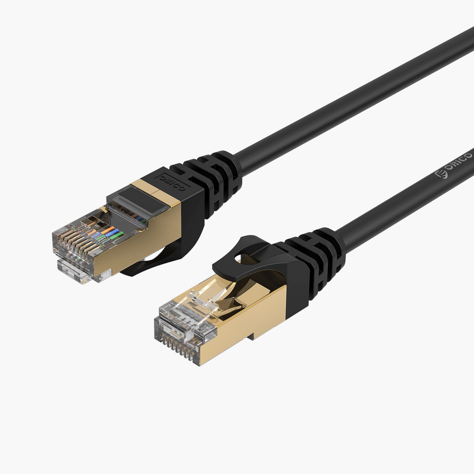 Apvalus Internetinis Lan Cat7 10 Gbps Rj45 Tinklo Kabelis, 3 M – Juodas