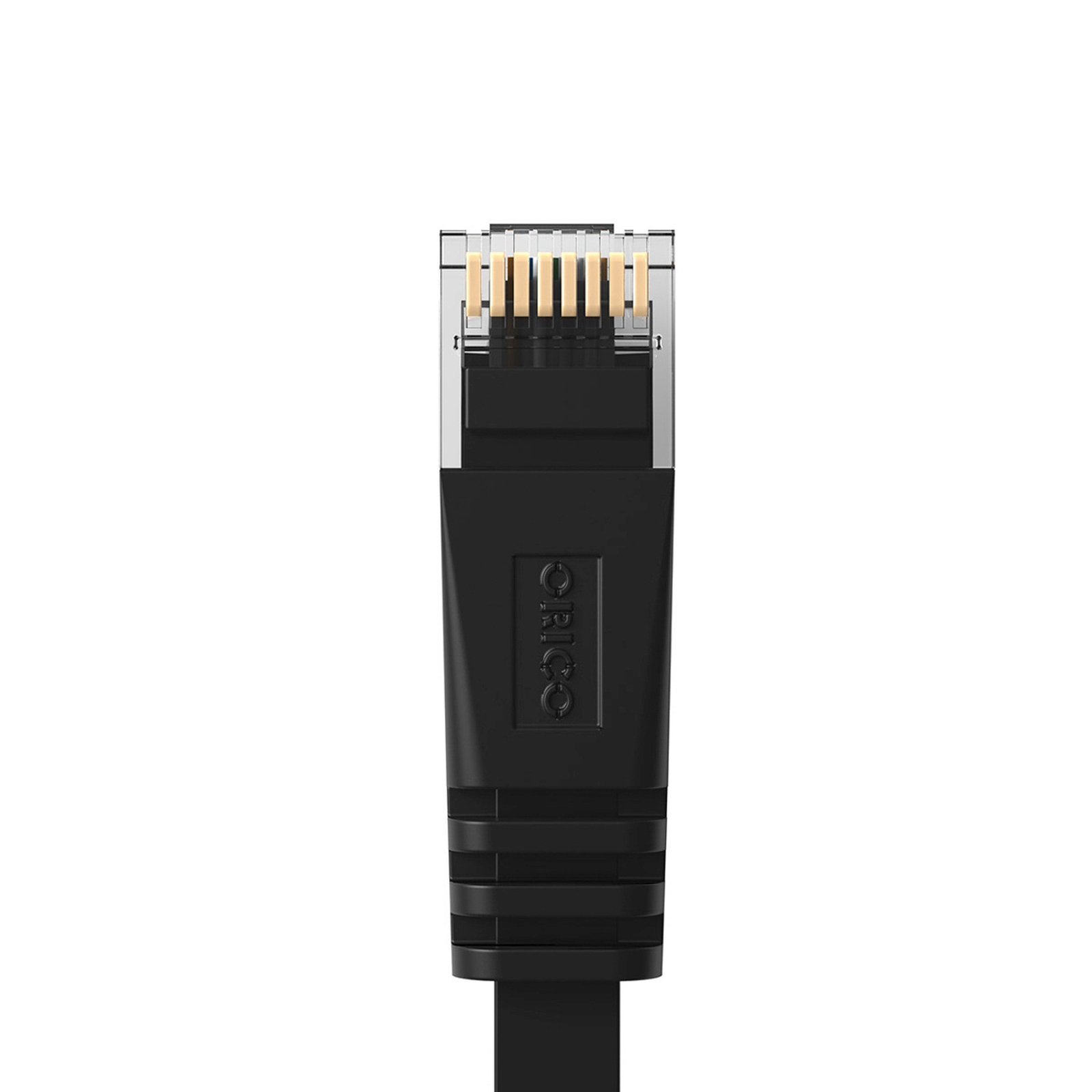 Plokščias Ethernet Cat7 10 Gbps Rj45 Lan Interneto Kabelis, 1 M – Juodas