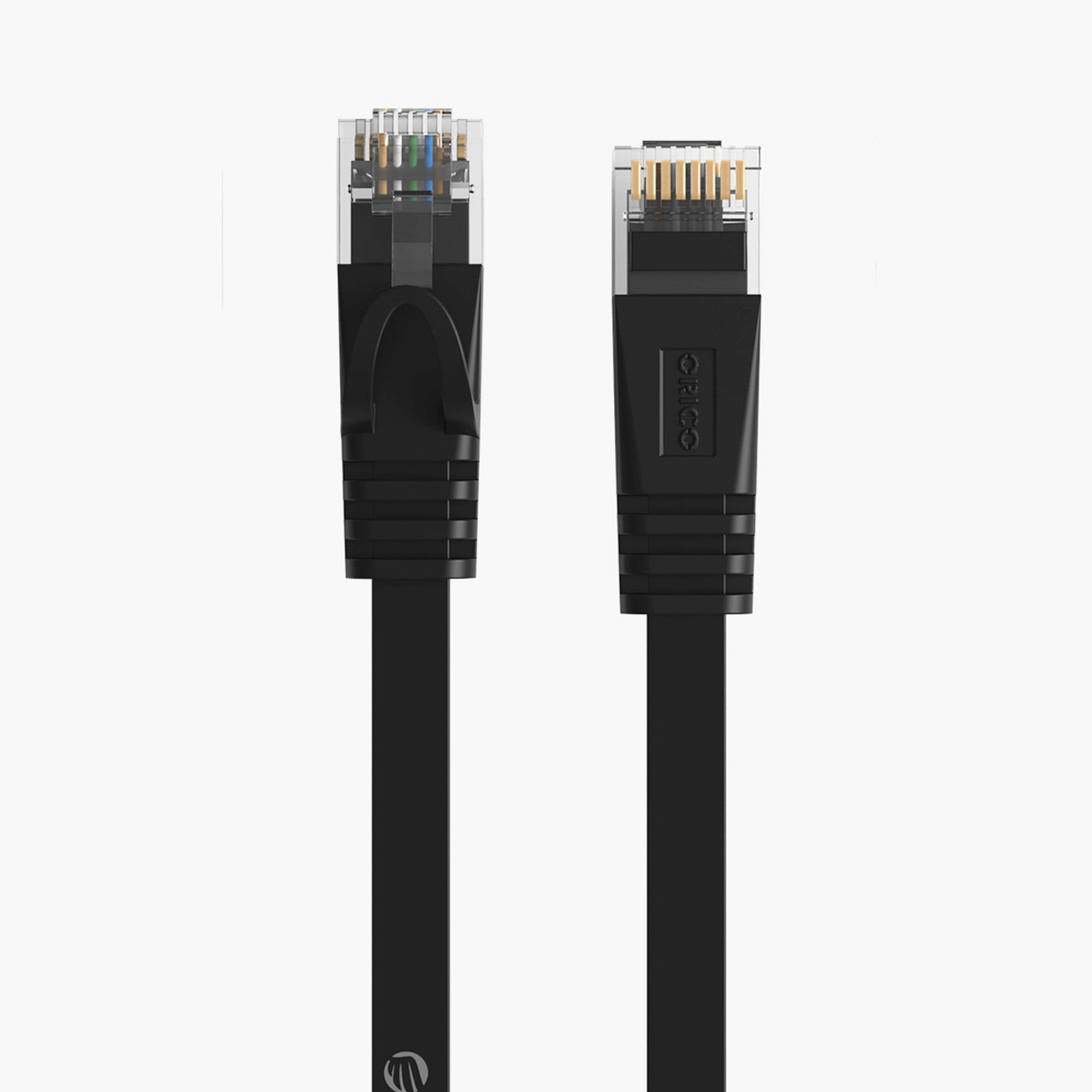 Plokščias Internetinis Ethernet Cat7 10 Gbps Rj45 Lan Kabelis, 8 M – Juodas