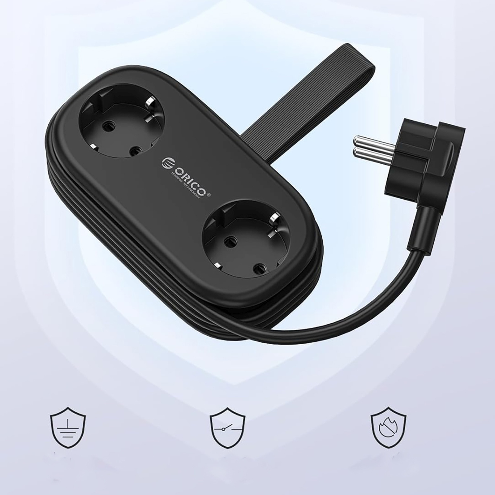 5-in-1 Maitinimo Juosta Ac Usb-a Usb-c Gan 20 W – Juoda
