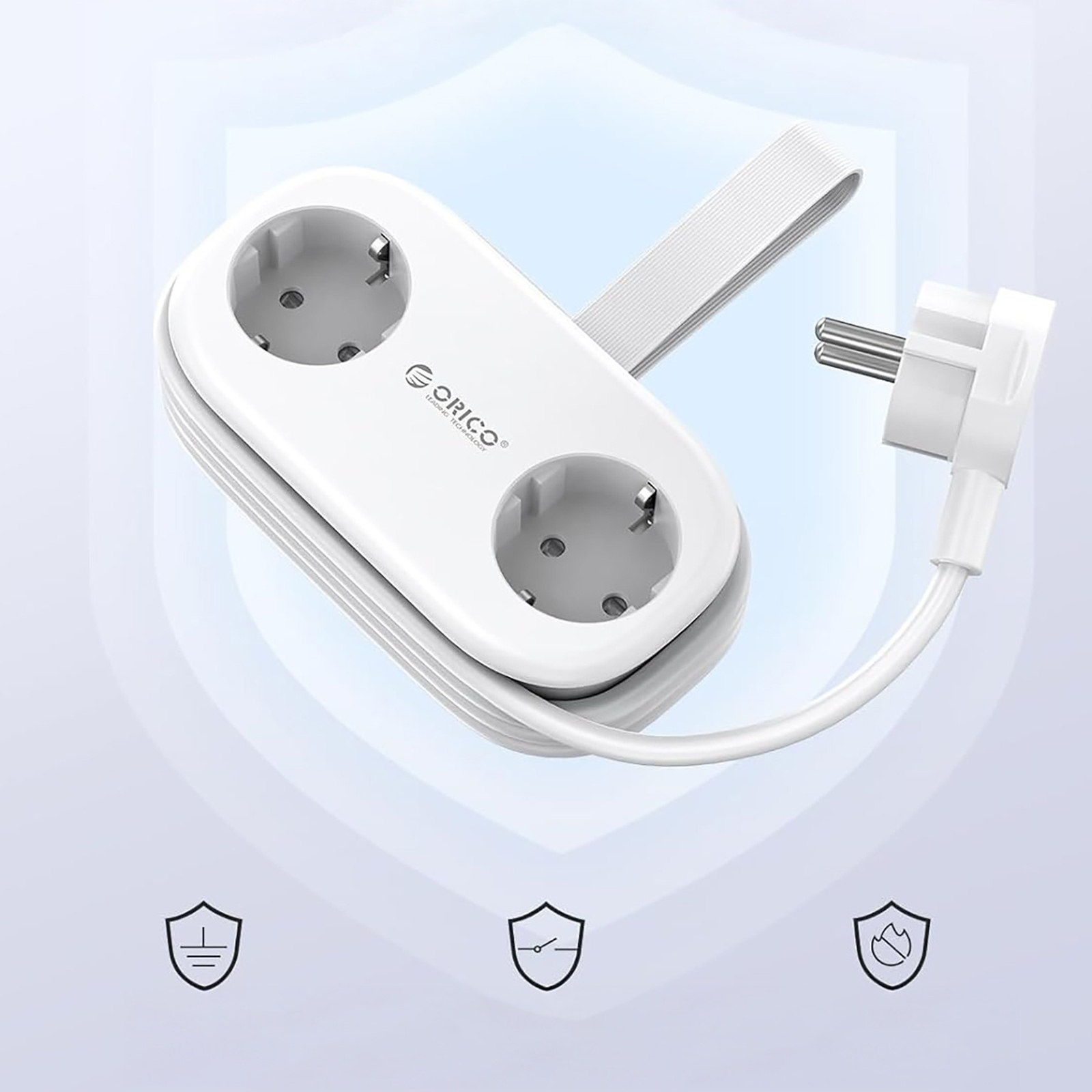 5-in-1 Maitinimo Juosta Ac Usb-a Usb-c Gan 20 W – Balta
