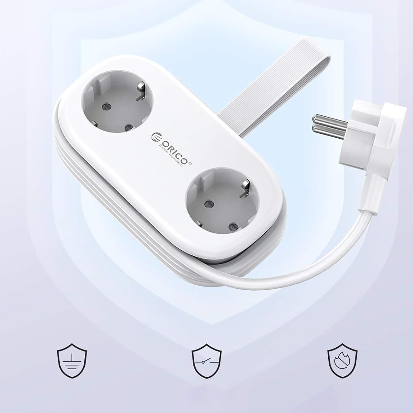 6-in-1 Maitinimo Juosta Ac Usb-a Usb-c Gan 65 W – Balta