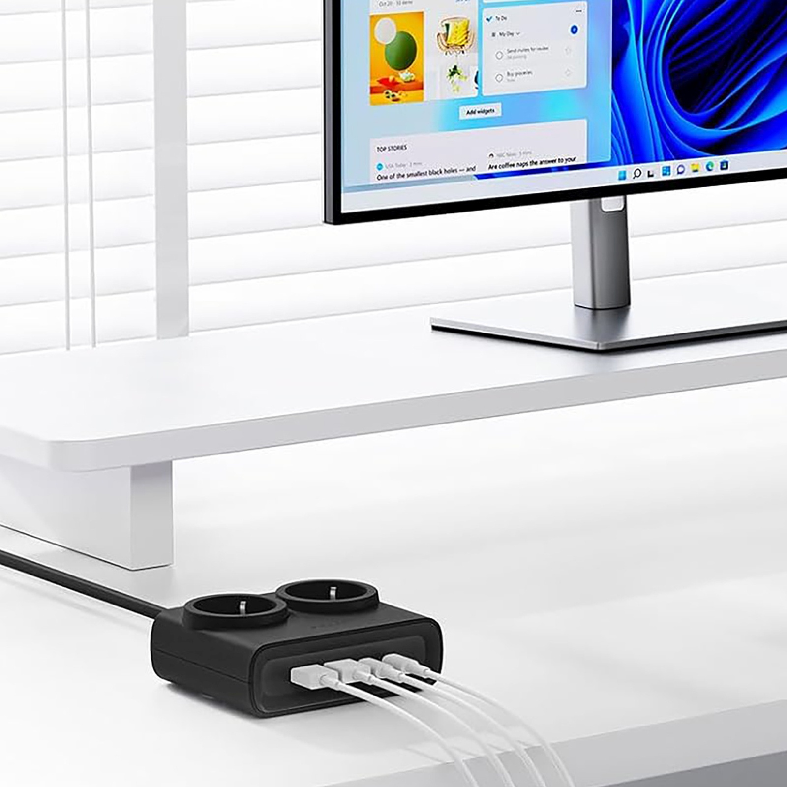 6-in-1 Maitinimo Juosta Ac Usb-a Usb-c 25 W – Juoda