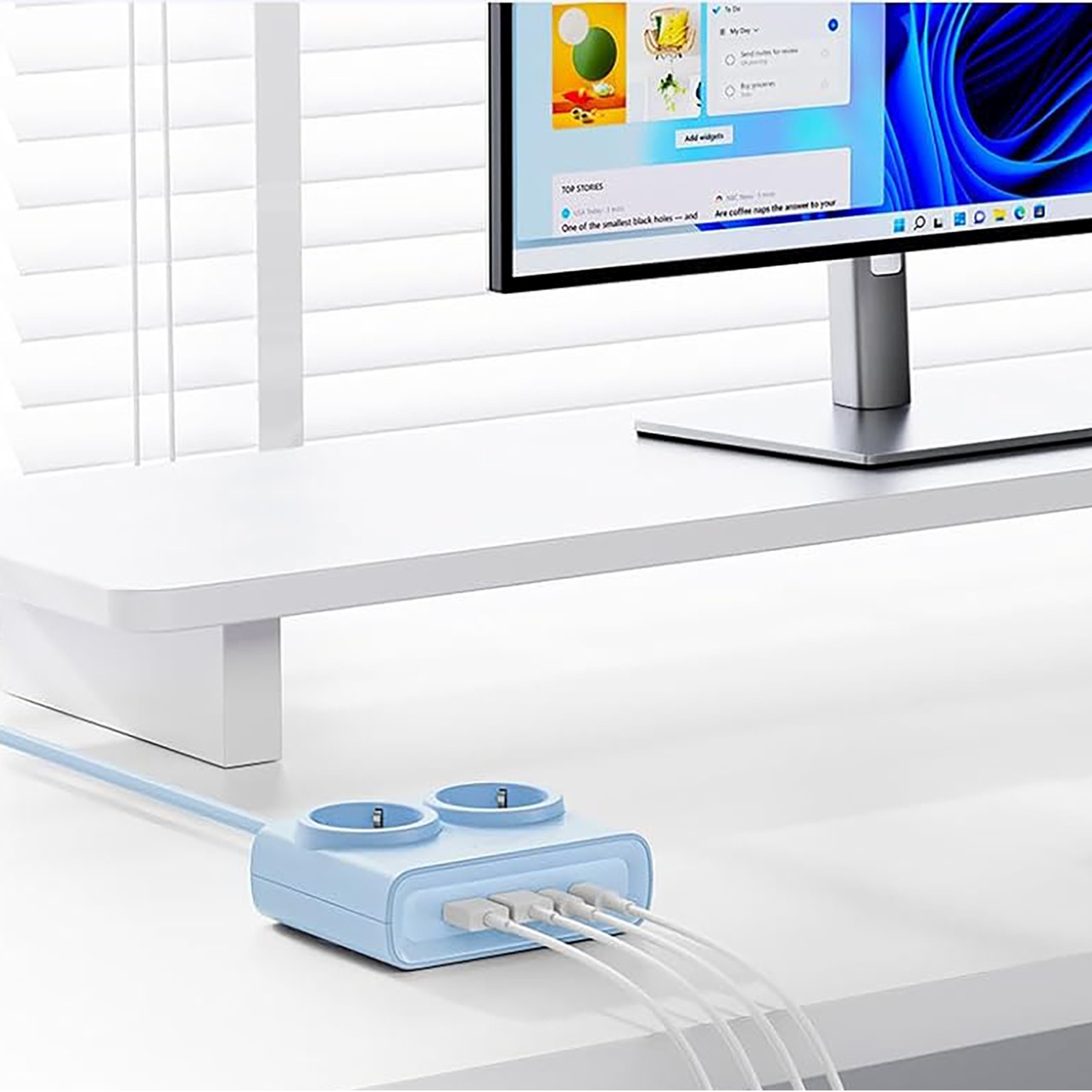 6-in-1 Maitinimo Juosta Ac Usb-a Usb-c 25 W – Mėlyna
