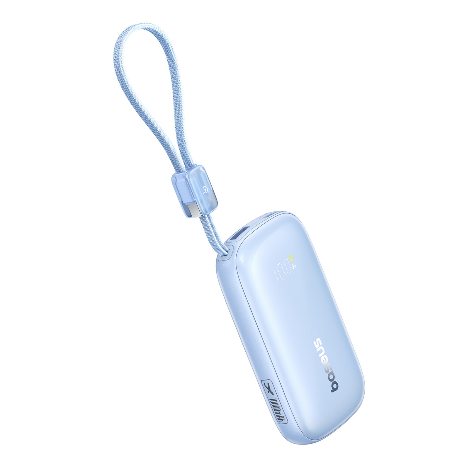 10000 Mah, 45 W Išorinis Akumuliatorius Su Usb-c–„iphone Lightning“ Kabeliu – Mėlynas