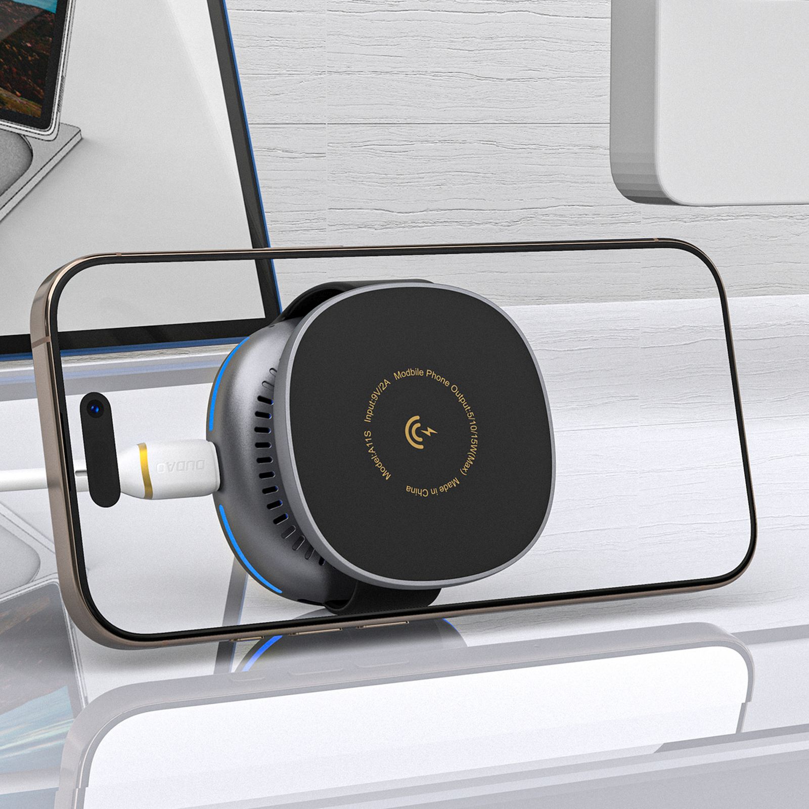 3-in-1 Belaidis įkroviklis, Skirtas Išmaniesiems Telefonams, Išmaniesiems Laikrodžiams Ir Ausinėms Su „magsafe“ – Juodos Spalvos