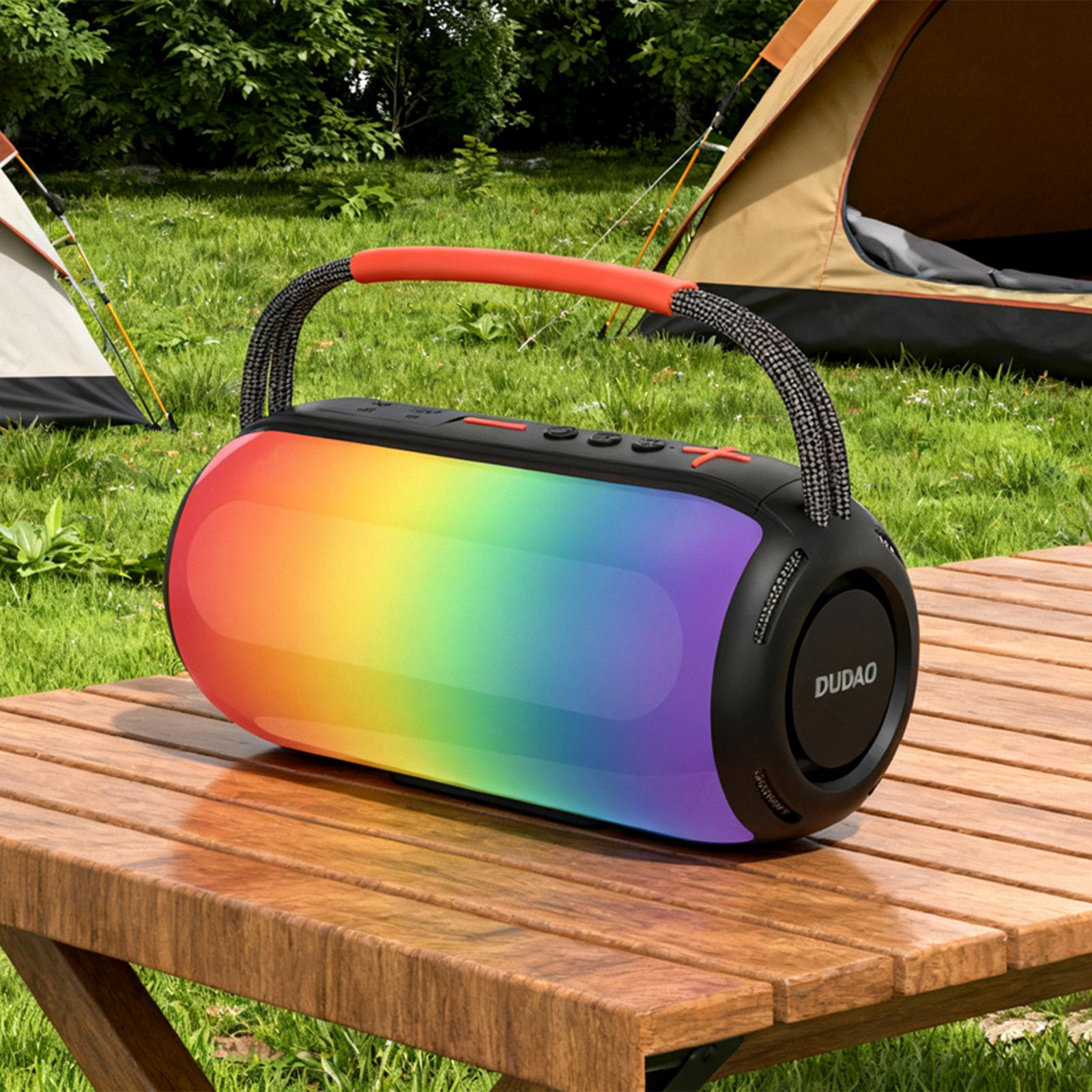 Belaidis Garsiakalbis Su Rgb Apšvietimu Ir Laikikliu, Palaikantis „bluetooth“ – Juodas