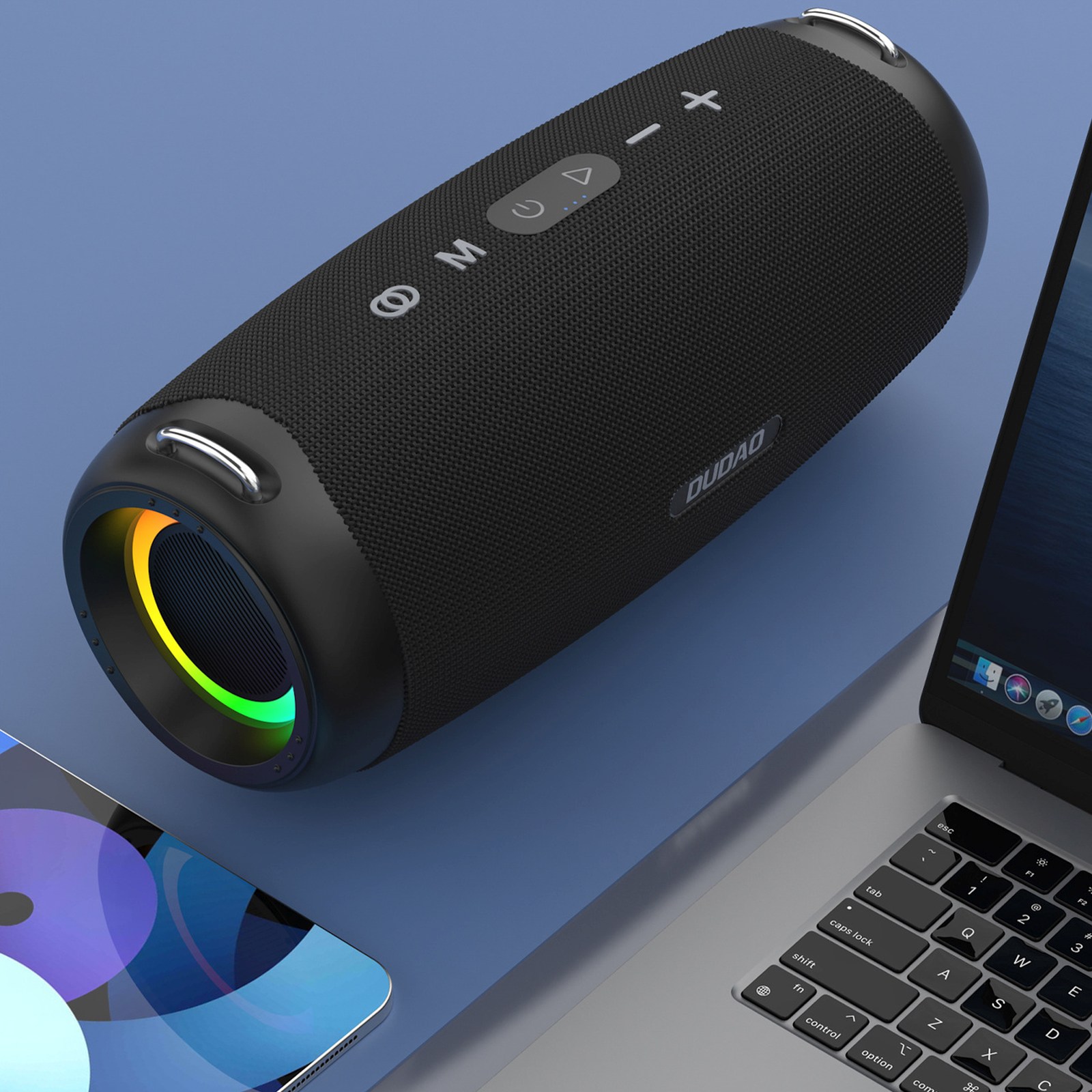 Belaidis Garsiakalbis Su Rgb Apšvietimu Ir „bluetooth“ – Juodas