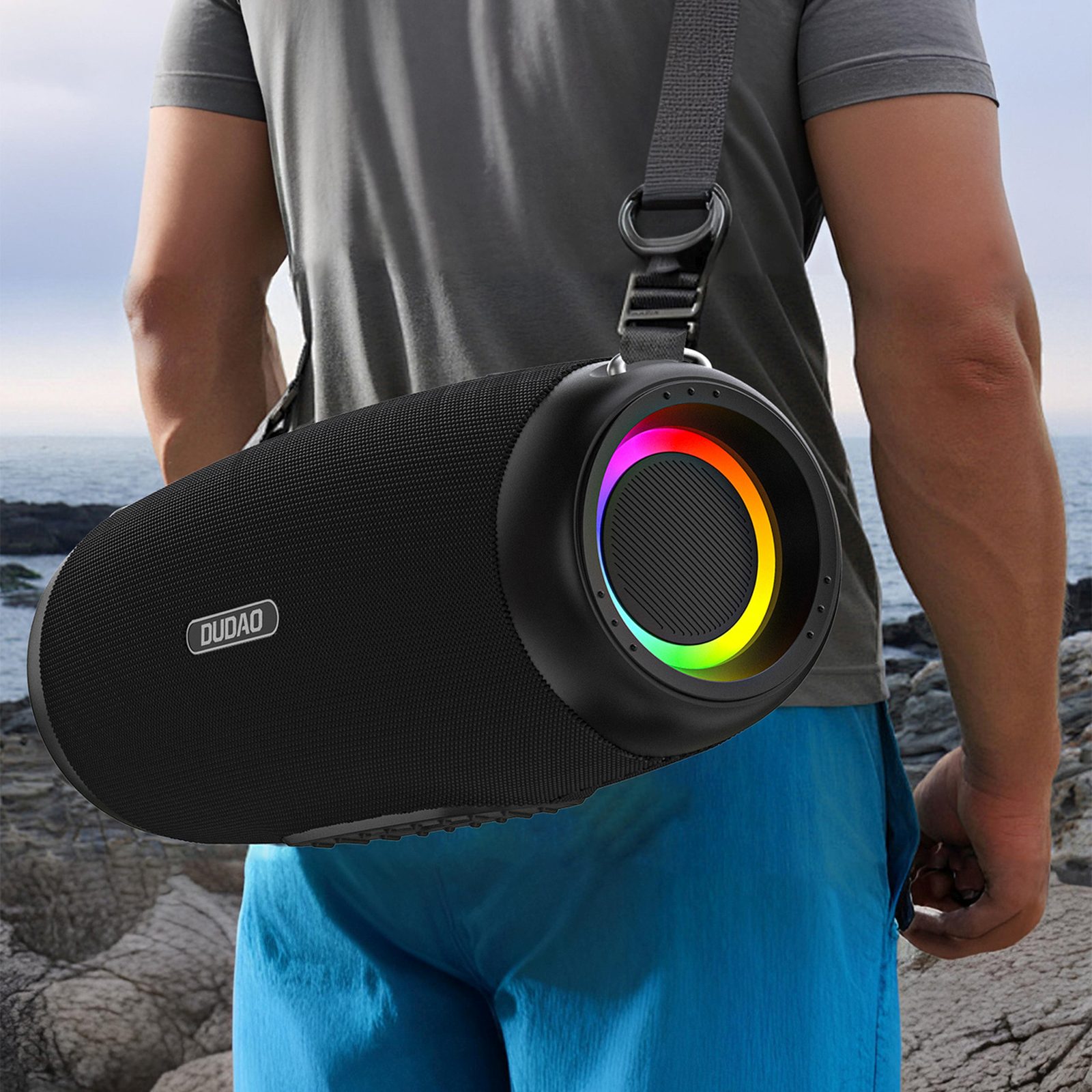 Belaidis Garsiakalbis Su Rgb Apšvietimu Ir „bluetooth“ – Juodas