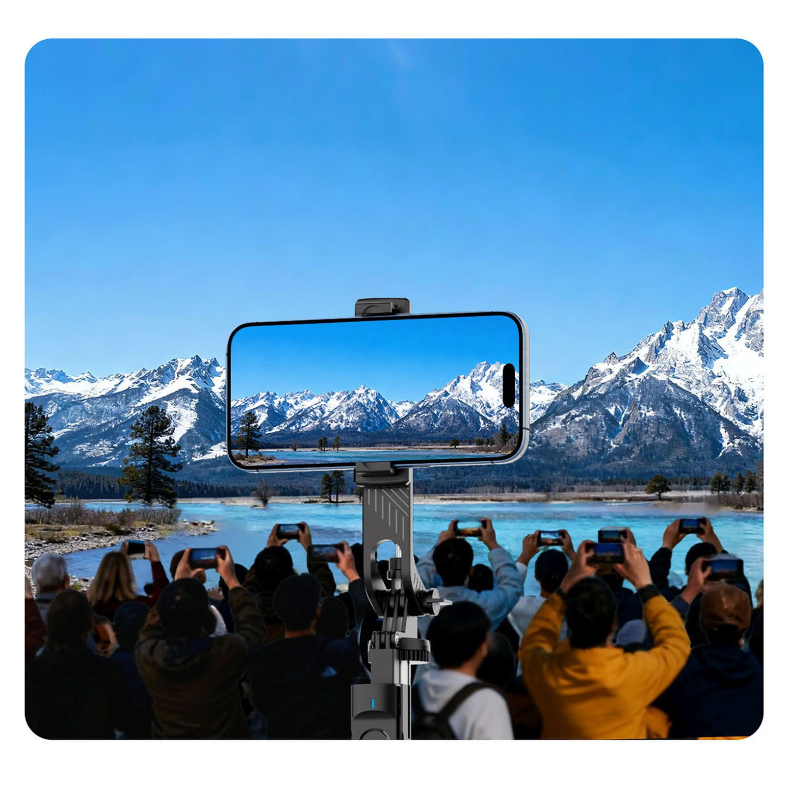 „selfie“ Lazdos Trikojis 1/4'' Telefonui, Kamerai Ar Fotoaparatui Su 360 Laipsnių Pasukimu, „bluetooth“ – Juodas