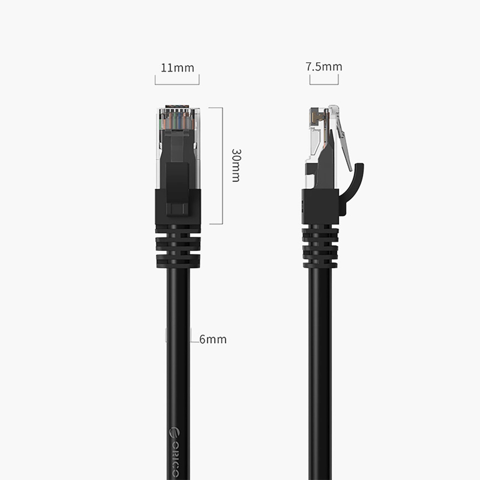Ethernet Cat6 1000 Mbps Rj45 Internetinis Lan Apvalus 2 M Tinklo Kabelis – Juodas