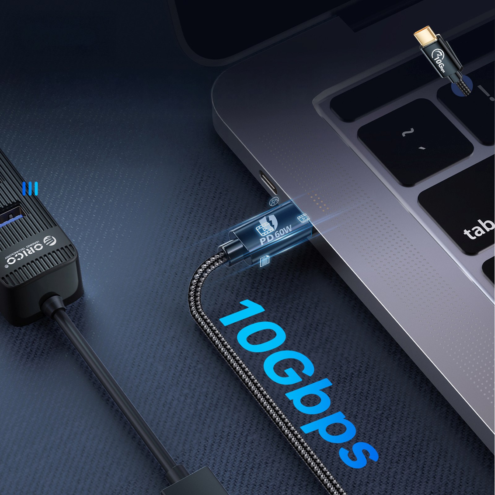 Usb-c – Usb-a 3.1 Gen 2 10 Gbps Otg 30 Cm Jungties Adapteris – Juodas