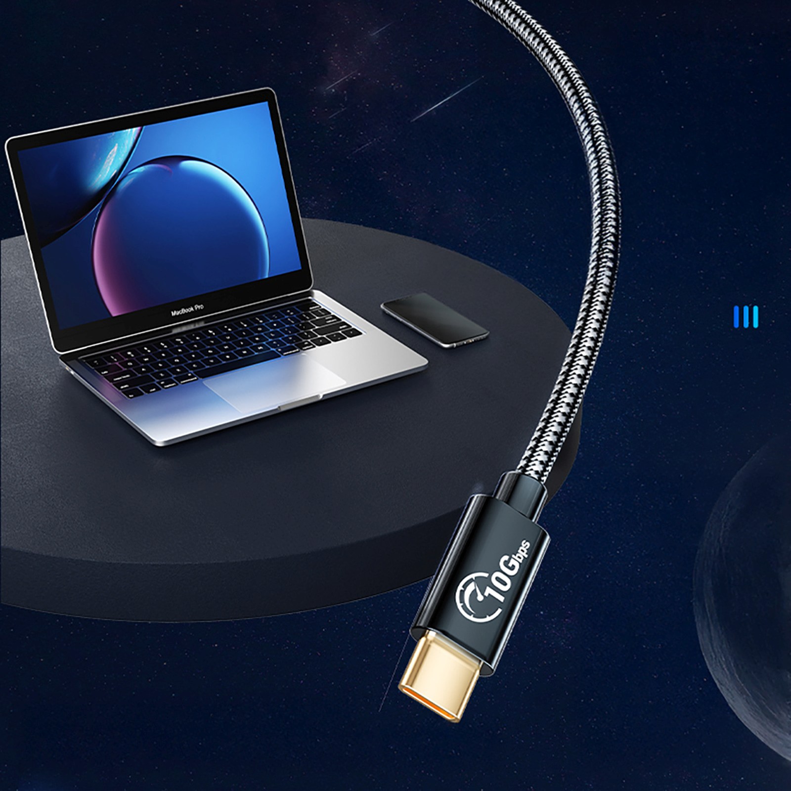 Usb-c – Usb-a 3.1 Gen 2 10 Gbps Otg 30 Cm Jungties Adapteris – Juodas