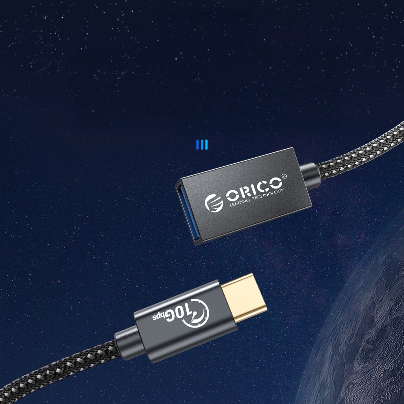 Usb-c – Usb-a 3.1 Gen 2 10 Gbps Otg 1 M Adapteris – Juodas