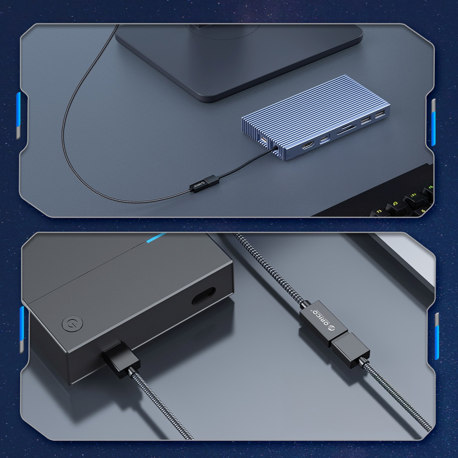 Usb-c – Usb-a 3.1 Gen 2 10 Gbps Otg 1 M Adapteris – Juodas