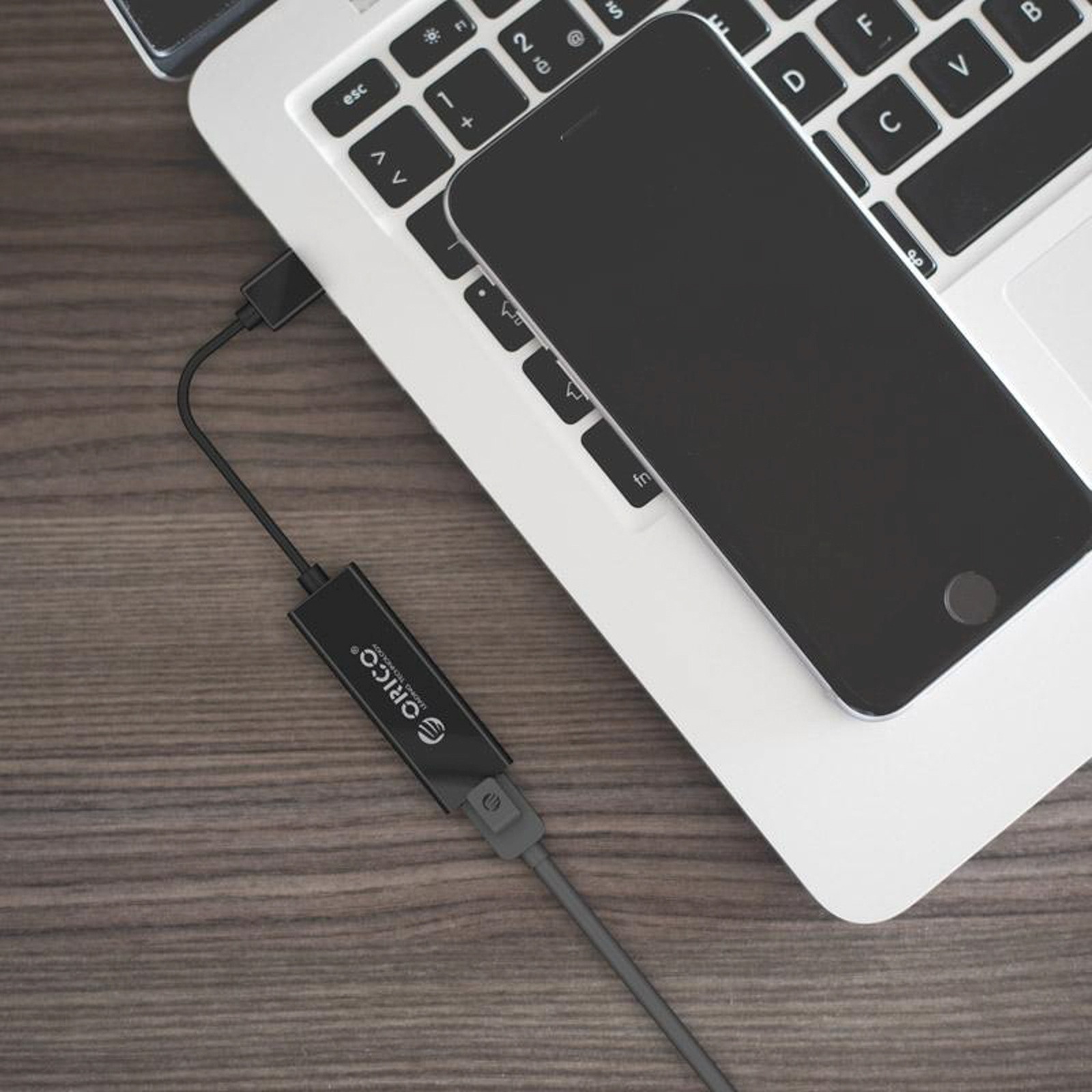 Išorinė Usb-a – Rj45 Tinklo Plokštė, 10/100/1000 Mbps – Juoda