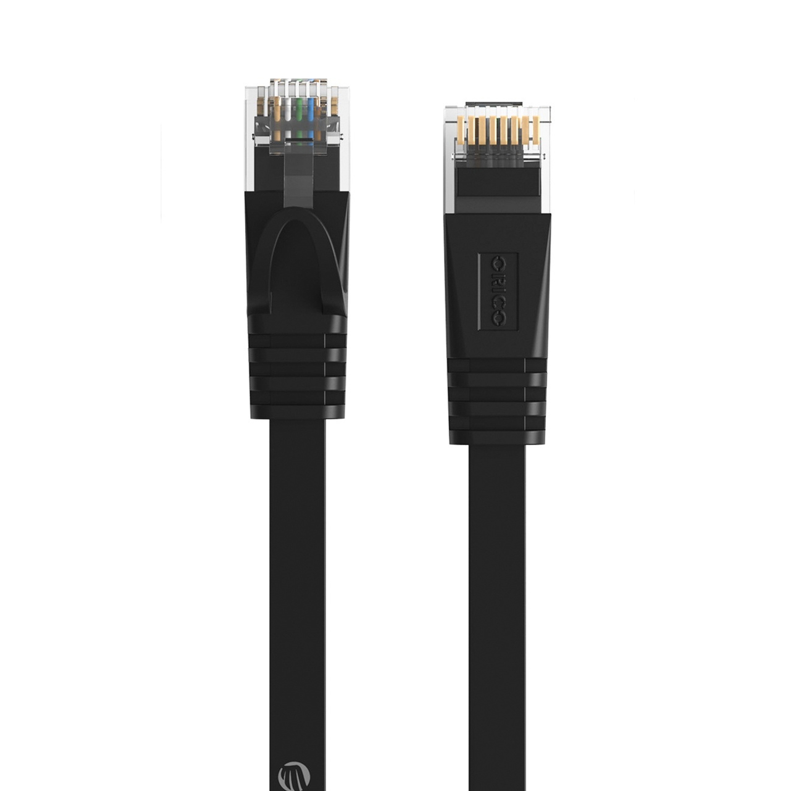 Ethernet Cat7 10 Gbps Rj45 Lan Plokščias Internetinis Tinklo Kabelis, 10 M – Juodas