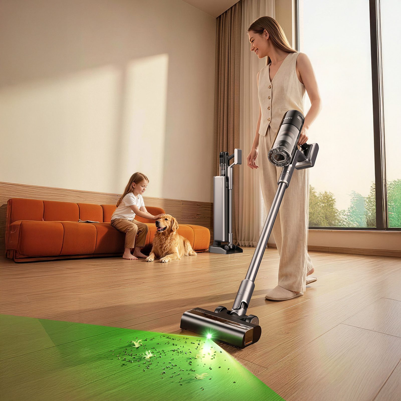 Vertikalusis Dulkių Siurblys Su Savaiminio Ištuštinimo Stotele Uwant V800 – Pilkos Spalvos