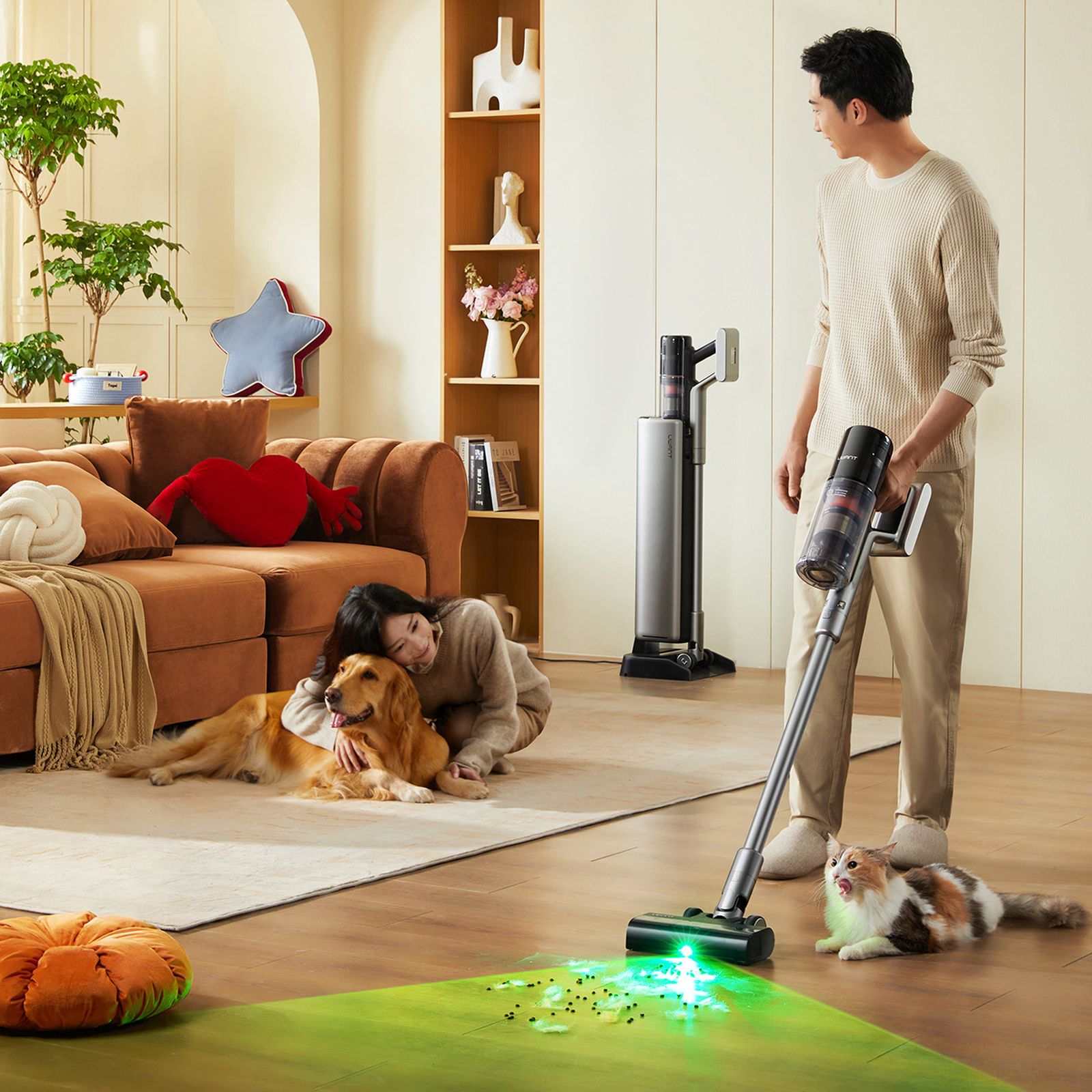 Vertikalusis Dulkių Siurblys Su Savaiminio Ištuštinimo Stotele Uwant V800 – Pilkos Spalvos