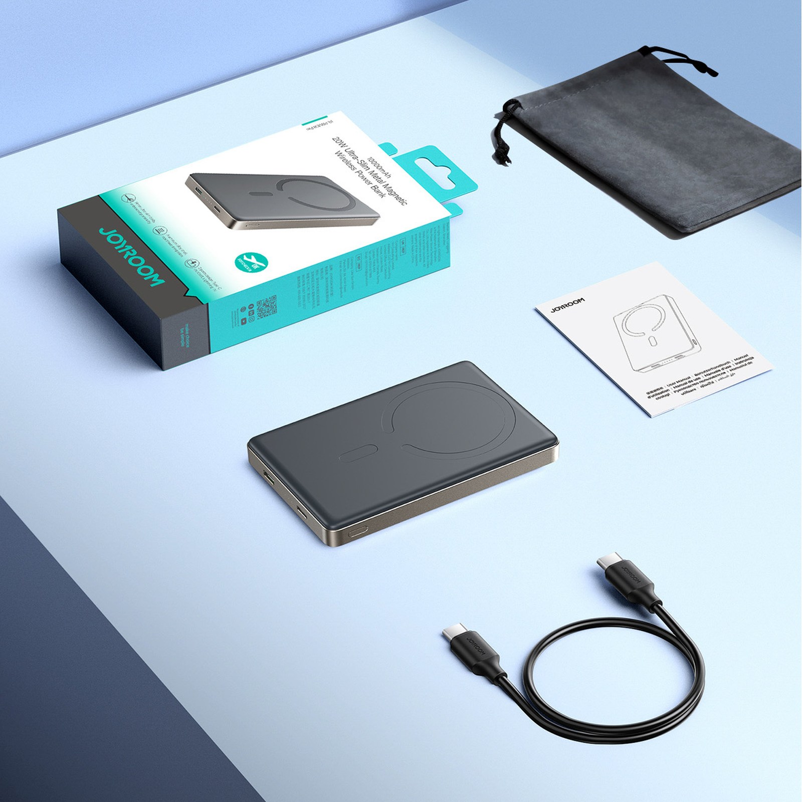 Belaidis Išorinis Akumuliatorius 10000 Mah, 22,5 W, Usb-c – Titano Spalvos