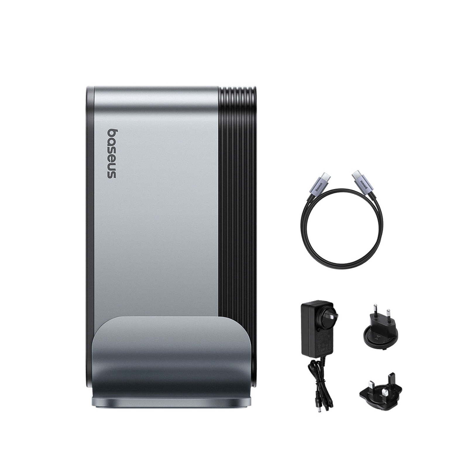 Usb-c – Hdmi Dp – Usb-a – Usb-c – Rj45 – Pd – Pc – Sd – Tf – 3,5 Mm Minijack Jungčių Doko Stotis – Pilka