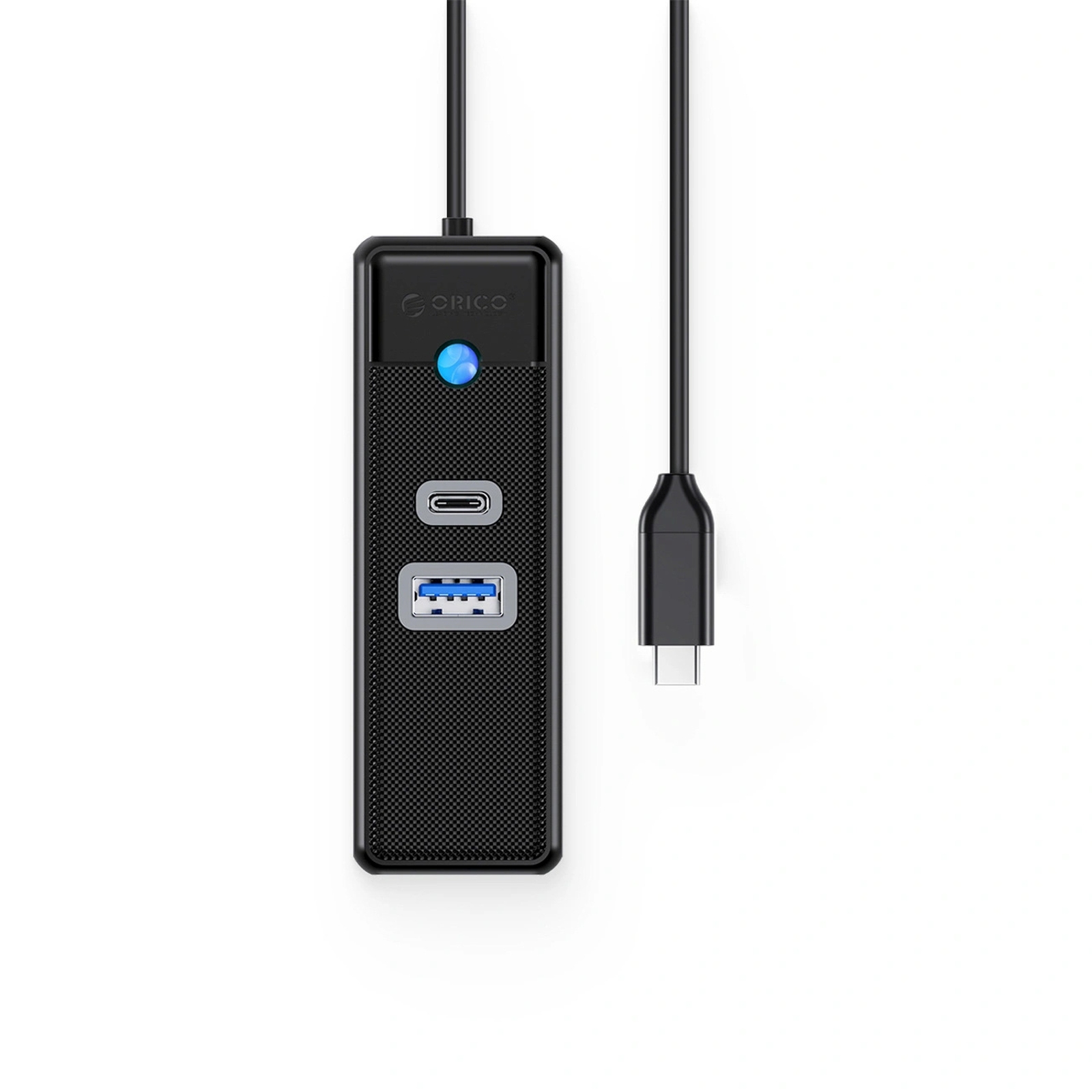 3 Prievadų Usb-c – Usb-a – Usb-c – Rj45 2,5g Ethernet Usb-c Paskirstytuvas, 1,8 M – Juodas