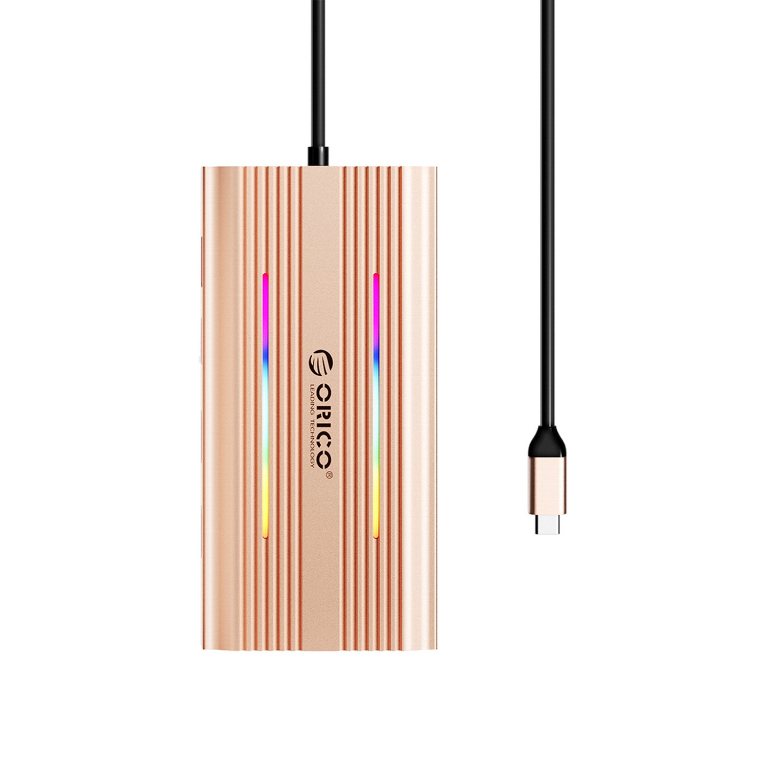 „hub 12-in-1“ Jungties Stotelė: Usb-c – Usb-a, Usb-c, Hdmi, Vga, Rj45, Sd, Microsd, Pd 100 W, 4k, Rgb – Rožinė Auksinė