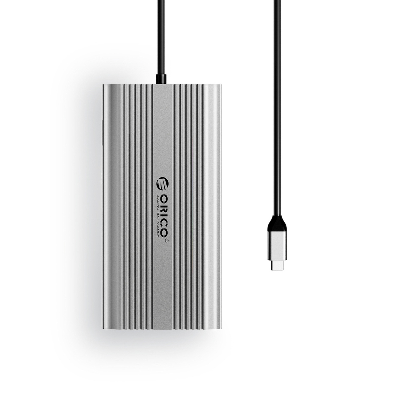 12-in-1 Usb-c Doko Stotis – Usb-a, Usb-c, Hdmi, Vga, Rj45, Sd, Microsd, Pd 100 W – Sidabrinė