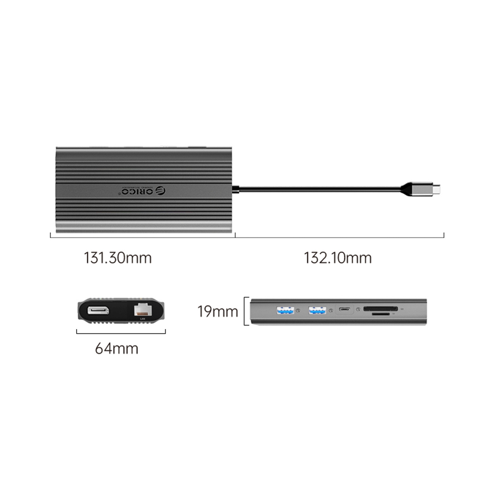 12-in-1 Usb-c – Usb-a – Usb-c – Hdmi – Displayport – Rj45 – Sd – Pd 100 W – 4k – 1000 Mbps – Pilkos Spalvos