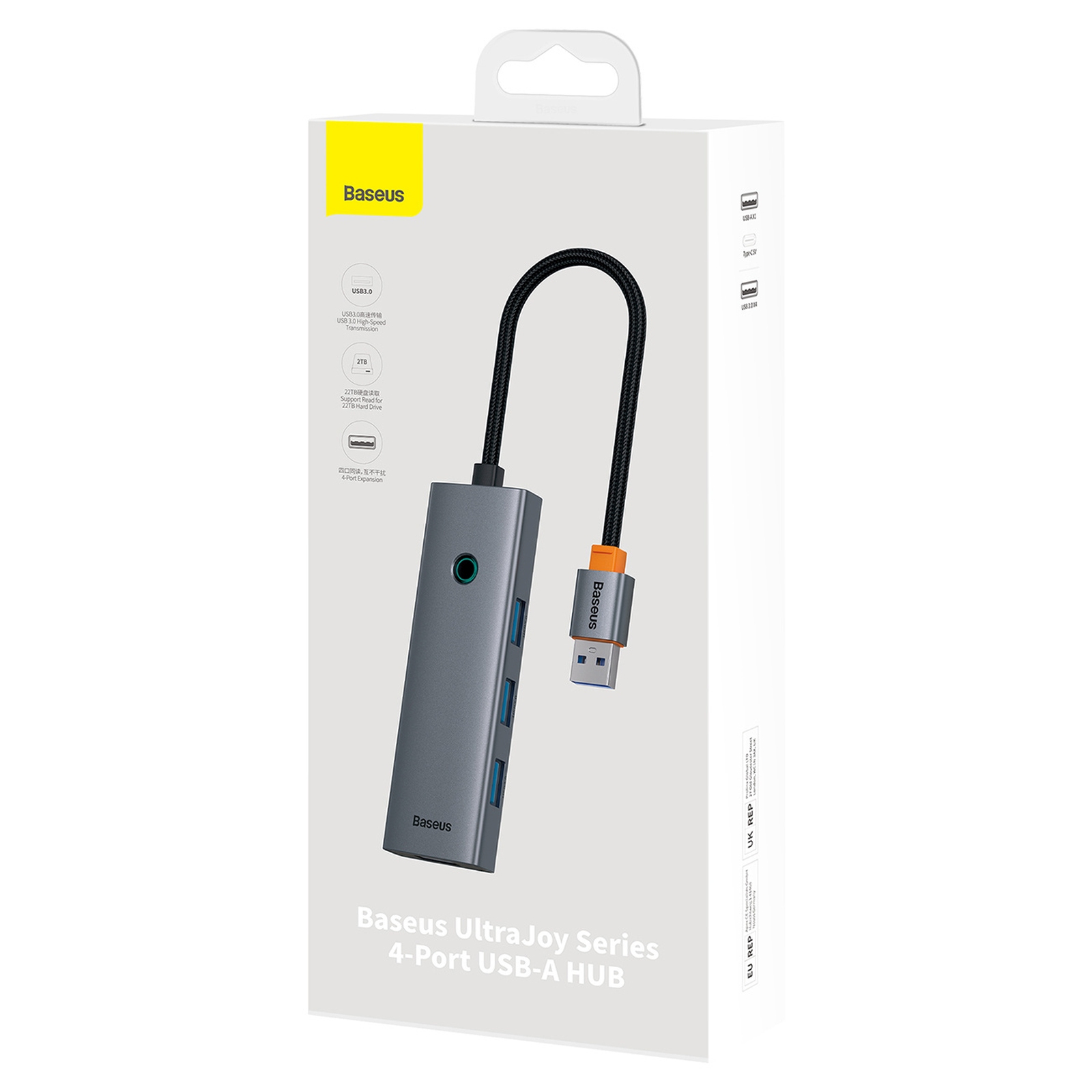 Usb-a į Usb-c Skirstytuvas, 5 V, 50 Cm – Pilkos Spalvos