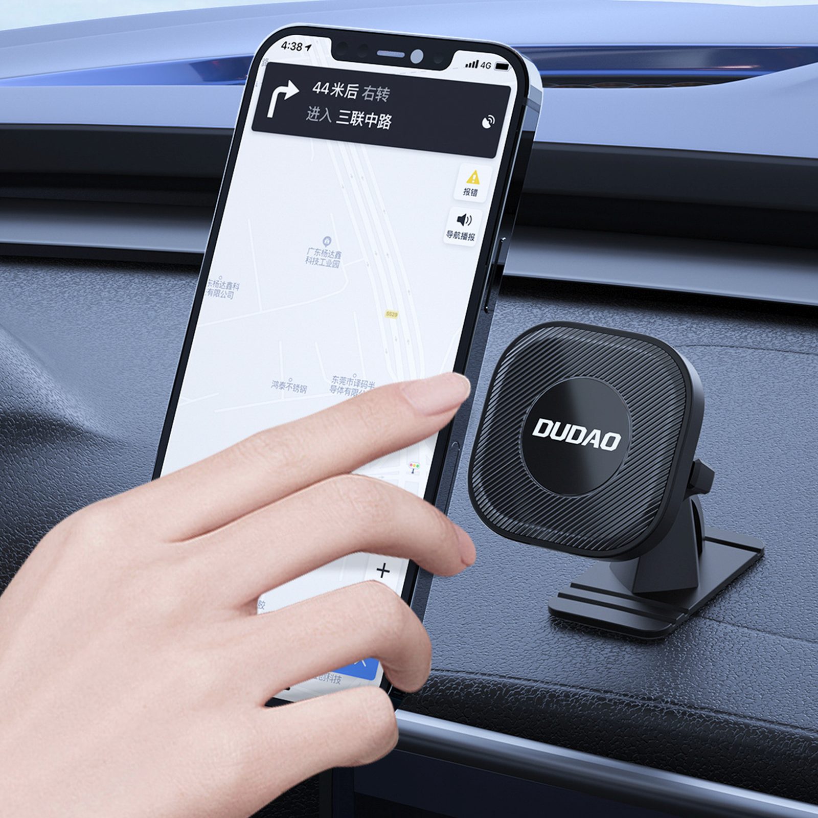 Magnetinis Automobilinis Laikiklis Išmaniajam Telefonui, Skirtas Montuoti Ant Prietaisų Skydelio – Juodas