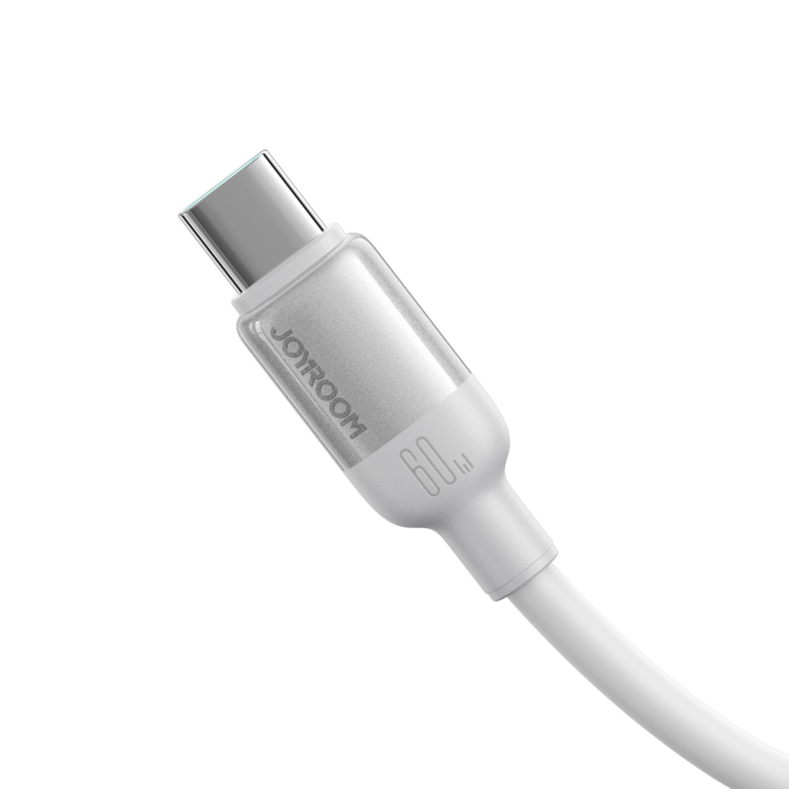 Usb-a – Usb-c Laidas „lively Series“ 3a, 1,2 M – Baltas