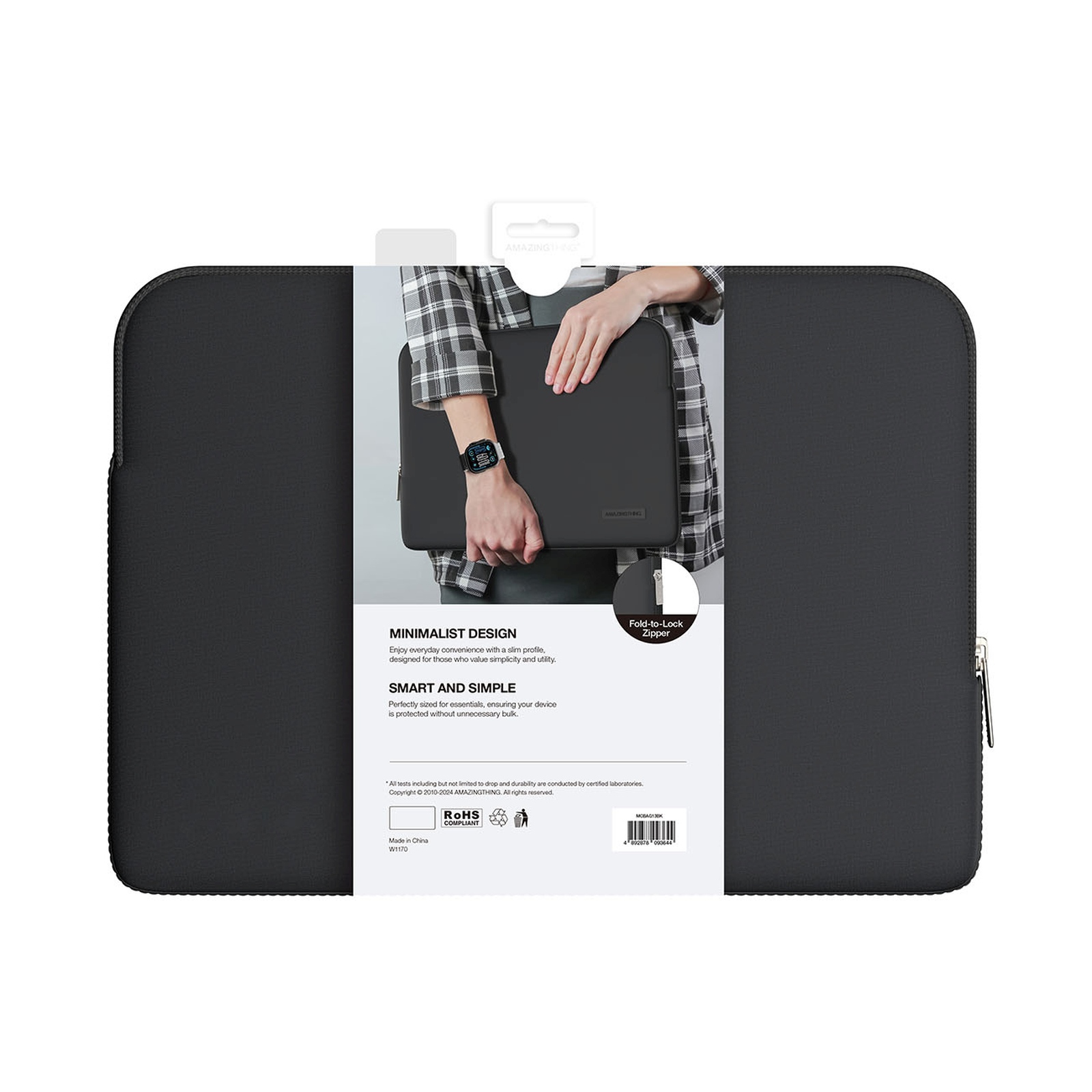 Nešiojamojo Kompiuterio „macbook Neo 13“ Dėklas „minimal Basicbag“ – Juodas