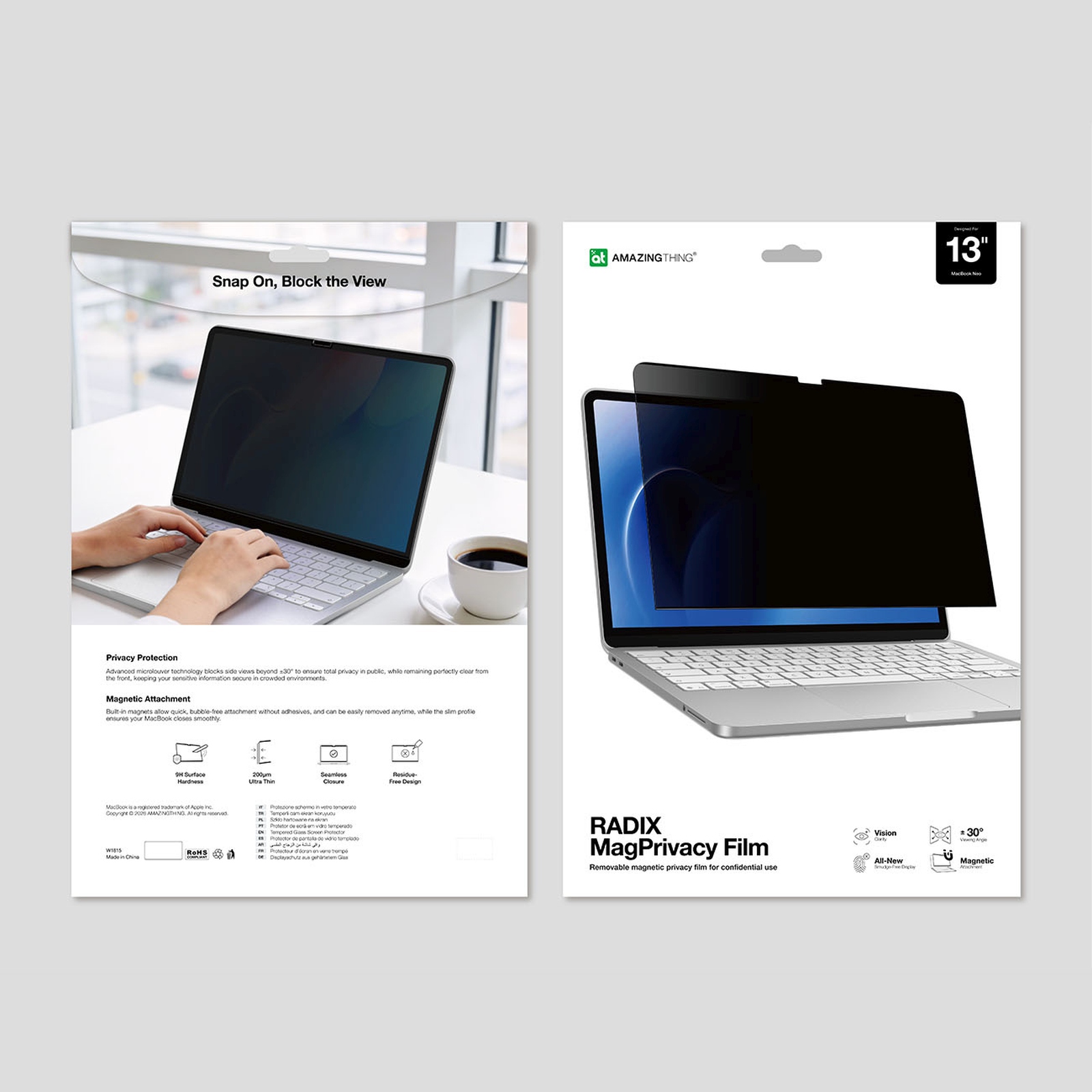 Macbook Neo 13 Colių Ekrano Privatumo Plėvelė