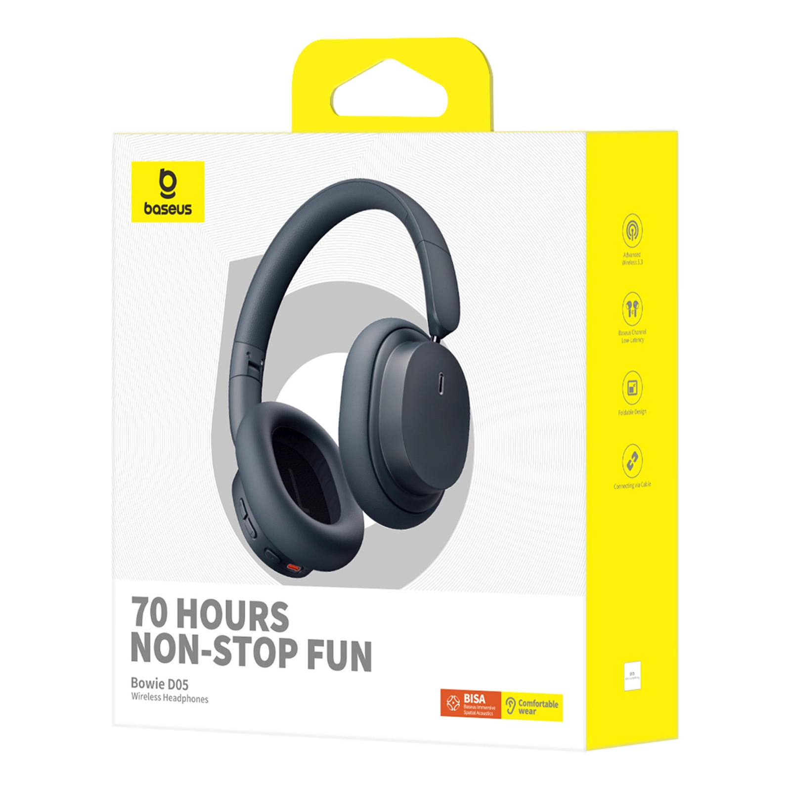 Bowie D05 „bluetooth“ Belaidės Ausinės – Juodos