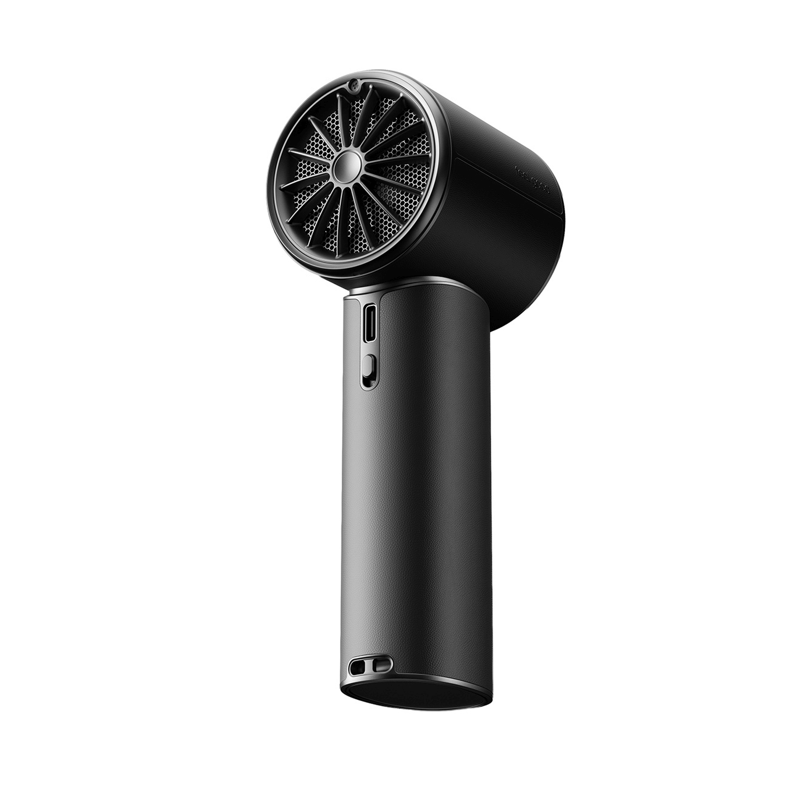 Mini Nešiojamas Ventiliatorius, Vėduoklė, Oro Pūstuvas, 4250 Mah, Usb-c – Juodas