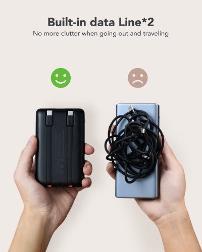 Veger C11 (W1170) Mini Išorinė baterija (Power Bank) 10000mAh, 22.5W PD, Juoda
