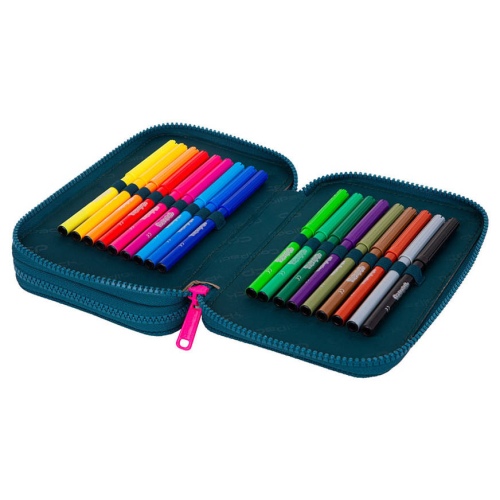 Forminis dviejų skyrių penalas su priedais CoolPack Jumper 2 Sunny Day
