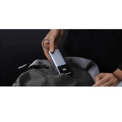 Xiaomi 165W Išorinė baterija (Power Bank) 10000mAh, integruotas kabelis, Pilka